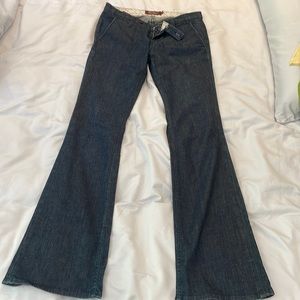 90s low waisted denim flare jeans